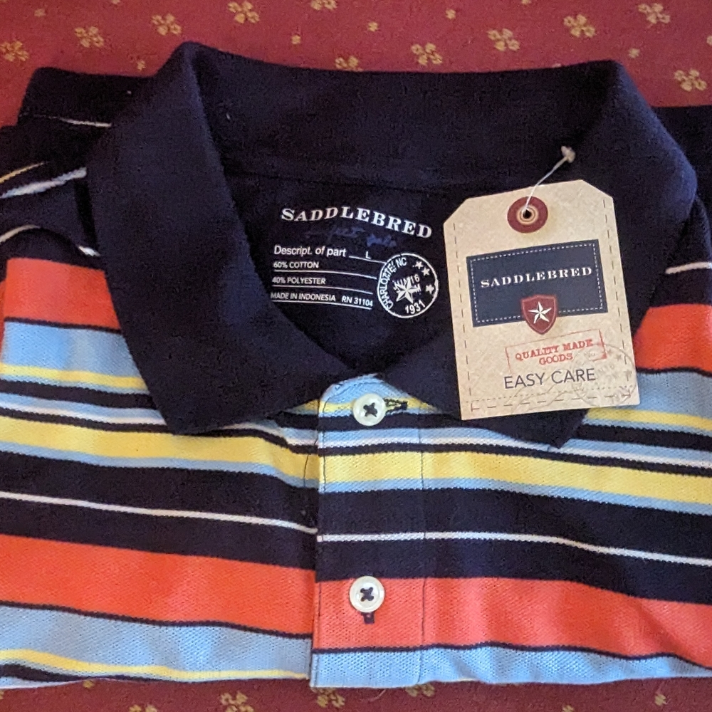 Saddlebred Striped Polo Shirt
